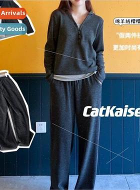 Cashmere glutinous glutinous padded su female fall winter ne