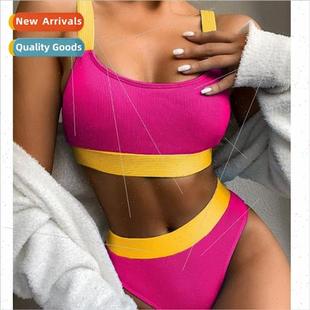 Swimsu Europe High New Waist Swimwear Bikini Spl 2024 Womens