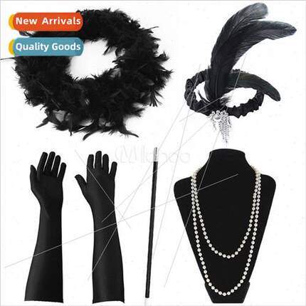 1920s Big Door Zibby Women Accessory Set Costume Baffle Head