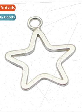 s925 silver star pendant can be engraved logo simple Europe