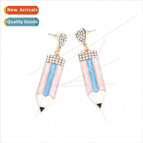 INS back to school season colorful enamel love pencil dangli