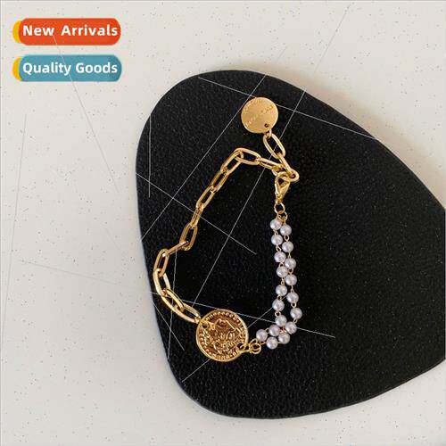 Europe portra double pearl splicing bracelet female tide ret