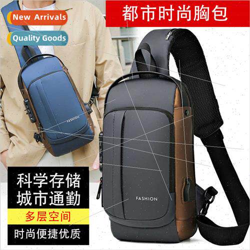 Chest bag men  crossbody chest bag anti-theft men crossbody