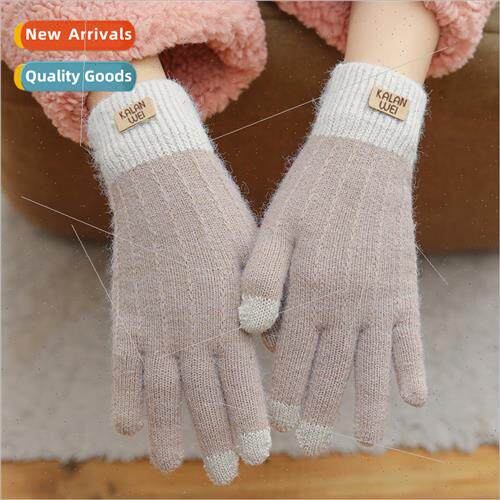 Touch screen warm gloves female winter Korean  fall winter o