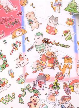 Christmas bear rabb cat cat cute animal waterproPVC laser gl