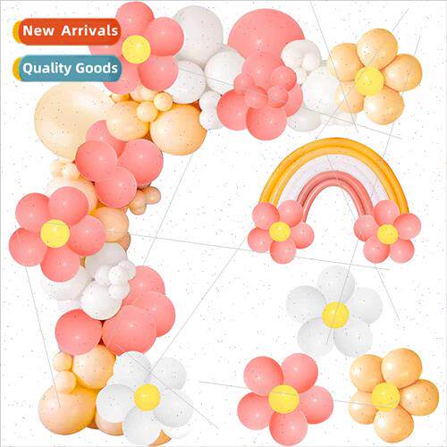 Summer macaroon daisy balloon chain set DIY sunflower birthd