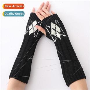 fall new winter jacquard knte Women rhombus Korean