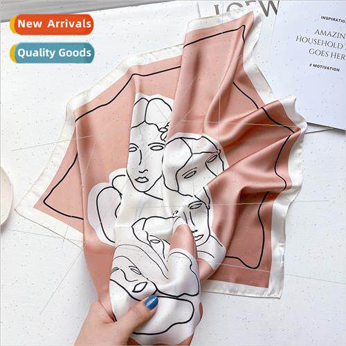 Small silk scarf decoration spring fashion - printing square