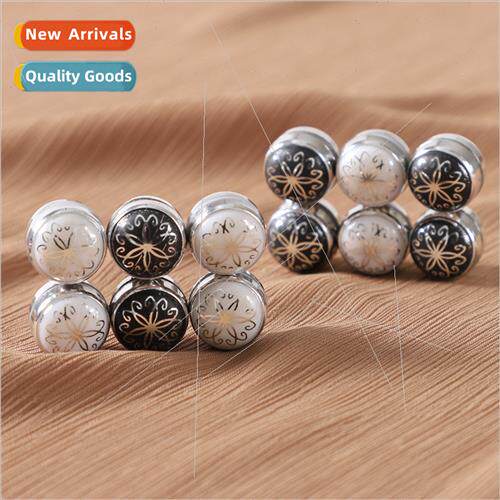 Scarf round small bowl oil drip tulip magnetic buttons women