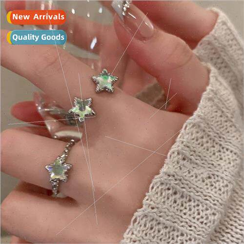 dream gradient star ring female ins niche pentagram index fi