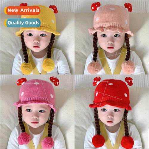 Autumn winter wool knted baby cute super cute ear protection
