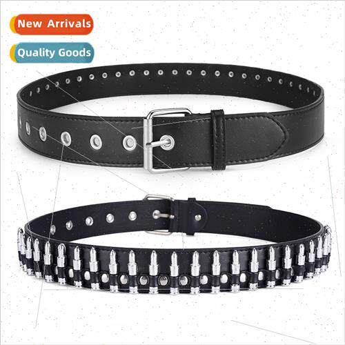 Europe ins fashion bullet head inlaid men punk decoration je