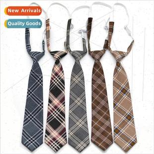 Korean tie shirt unim school college short women plaid