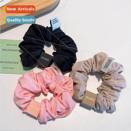 French Korean cloth girl solid color large intestine hair ba