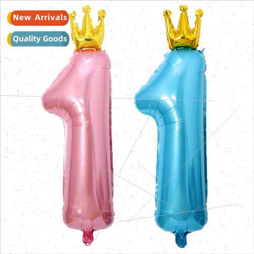 36 inch number balloons Crown number aluminum film balloons