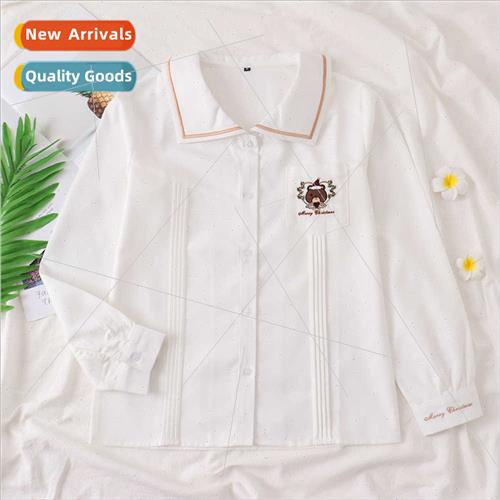2021 JK Unim New Year Embroidered Shirt Long Sleeve Female S