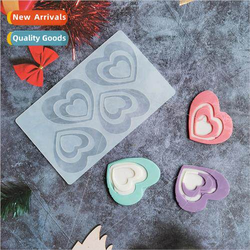 4 double hollow love plug-in silicone cake mold chocolate de
