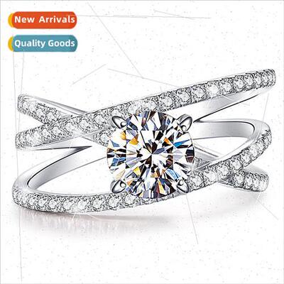 Fashion Trend Women Faux Moissane Three ves Cross Triple Lay