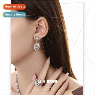 female fashion 925 Vermilion pin earrings silver earrin Bird