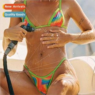 swimsu women print Europe bikini digal sexy triangle New spl