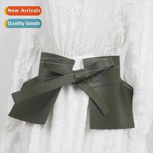 belt female fashion extra dec skirt wide leather Knotted tie