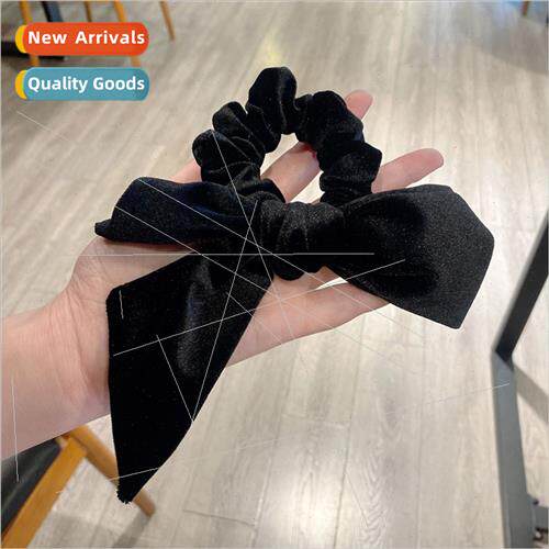 black velvet bow hair band 2021 fall winter new super fairy