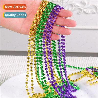 Mardi Gras Bead Chain Necklace New Orleans Holiday Party Nec