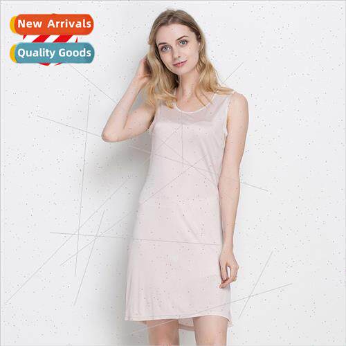 Summer silk pajamas nightgowns women thin loose large size m