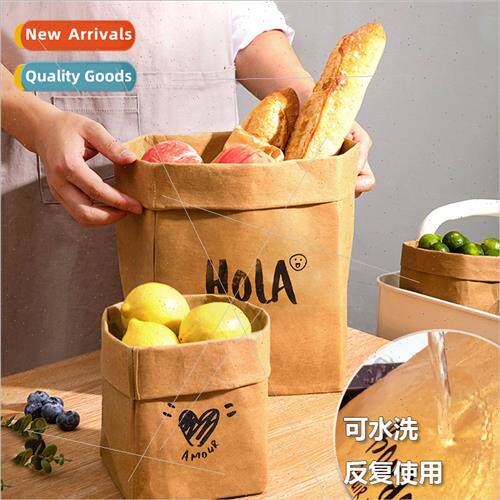 Washable kraft paper refrigerator storage bags vegetables di