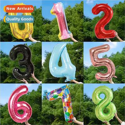 32 inch 40 inch birthday number aluminum film balloons adult