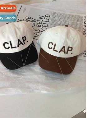 Korea CLAR letters embroidered duck tongue cap children set
