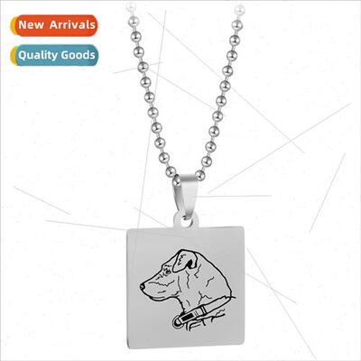 Dog Tag Laser Animal Shape Pet Milary Tag Stainless Three Co