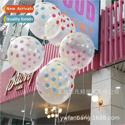12 inch clear printed colorful polka dot balloon birthday pa