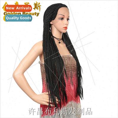 30 Inch Three Strand Braid Headpiece Front Lace Wig African
