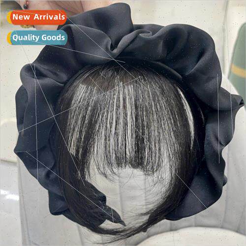 bangs female ehead full real human hair air bangs high skull