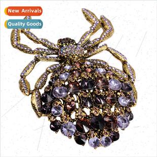 Europe vintage spider brooch creative insect corsage popular