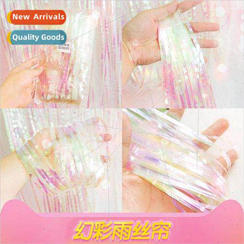 Transparent colorful rainscreen door curtain Christmas backg