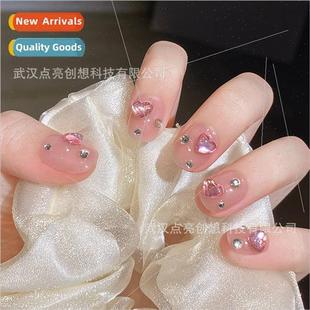 Wear Nail Art ght Gentle Diamond Dot Pink Heart Love