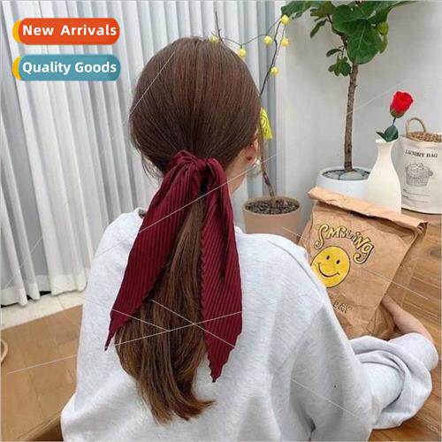 French retro super fairy silk bow polka dot hair band Korean