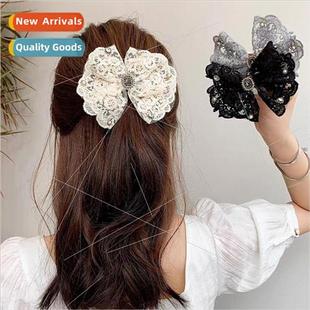clip Korean ladies new ins spring lace bow