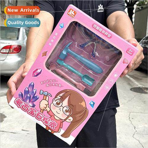 Children boys girls play house archaeological digging fossil