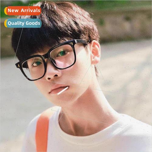 2024 new retro square frame rice nail anti-blue light glasse