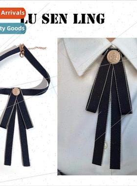 Japan school unim tie pure black unisex bow tie college shir