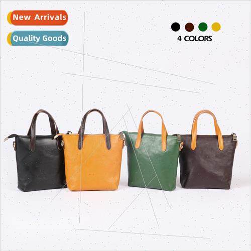 Genuine Leather Retro Women Bag 2024 New Cowhide Small Squar
