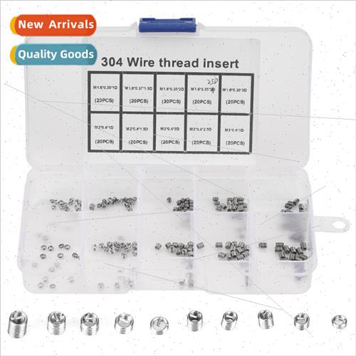 200pcs M1.6 M2 Threaded Sleeve SS304 Wire Sleeve Sorting K F