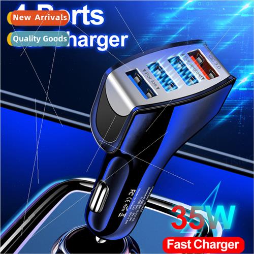 QC3.0 4USB Multi-functional Car Charger Quick Charge Car Pho