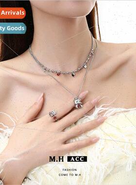 Christmas beasts stacked necklace female diamond fashion Kor