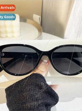 Europe small face cat eye sunglasses female tide sunshade pr
