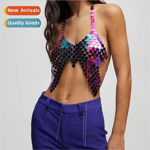 YH4062 Europe acrylic sequins round piece flake fashion spli