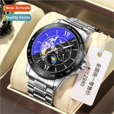 Swiss Moonphase Men Watch Multifunction Automatic Mechanical
